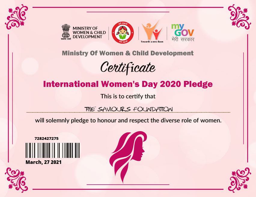 Internation Women's Day 2020 Pledge