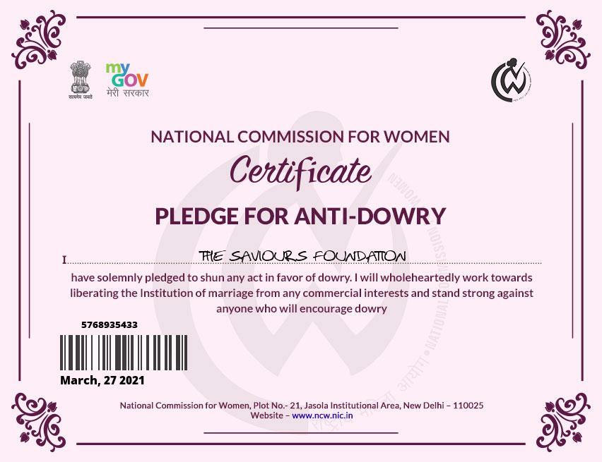 Pledge for Anti-Dowry